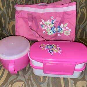 Pink colored Lunch Bento set